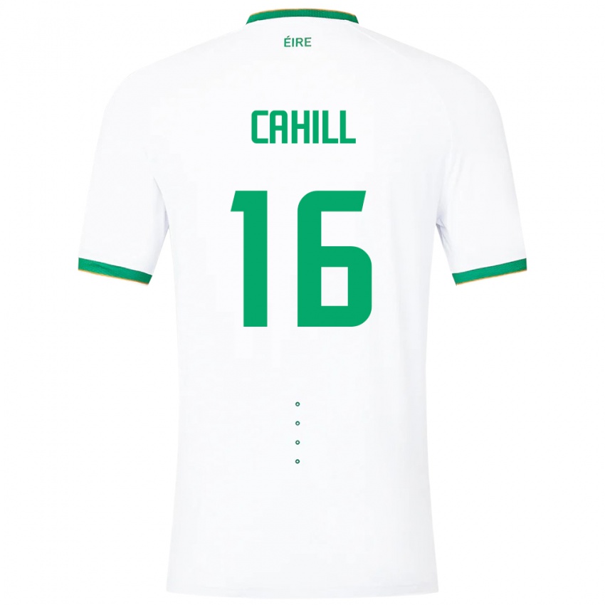 Criança Camisola Irlanda Killian Cahill #16 Branco Alternativa 24-26 Camisa Brasil