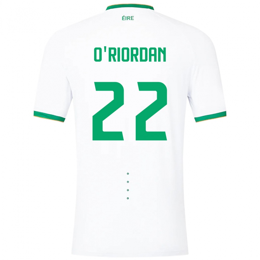 Criança Camisola Irlanda Connor O'riordan #22 Branco Alternativa 24-26 Camisa Brasil