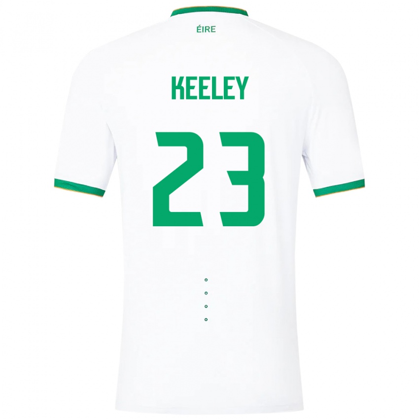 Criança Camisola Irlanda Josh Keeley #23 Branco Alternativa 24-26 Camisa Brasil