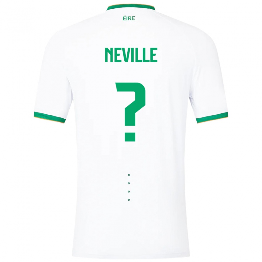 Criança Camisola Irlanda Harvey Neville #0 Branco Alternativa 24-26 Camisa Brasil