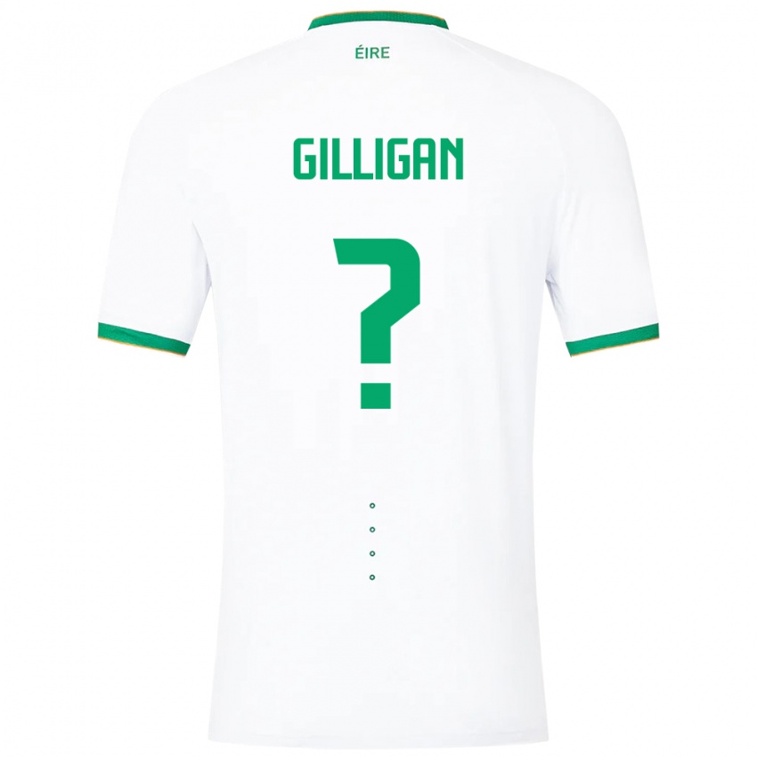 Criança Camisola Irlanda Ciaran Gilligan #0 Branco Alternativa 24-26 Camisa Brasil