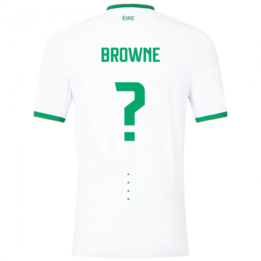 Criança Camisola Irlanda Luke Browne #0 Branco Alternativa 24-26 Camisa Brasil