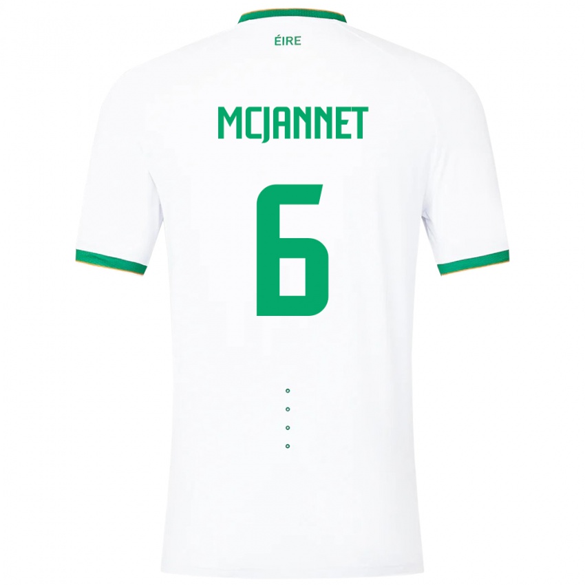 Criança Camisola Irlanda Ed Mcjannet #6 Branco Alternativa 24-26 Camisa Brasil