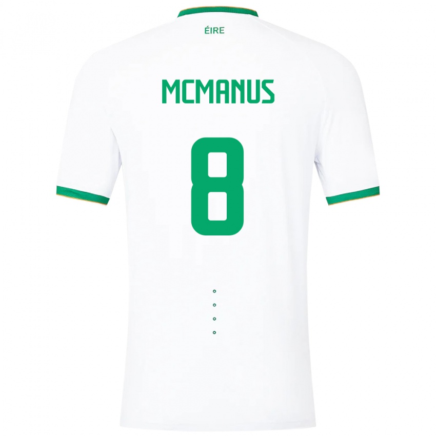 Criança Camisola Irlanda James Mcmanus #8 Branco Alternativa 24-26 Camisa Brasil