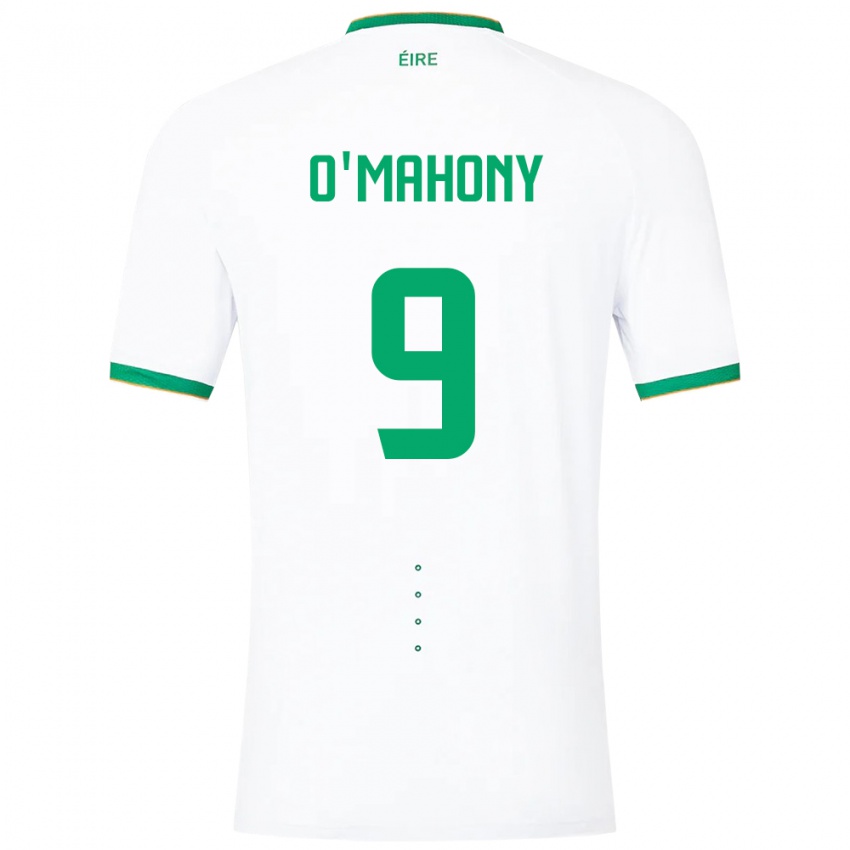 Criança Camisola Irlanda Mark O'mahony #9 Branco Alternativa 24-26 Camisa Brasil