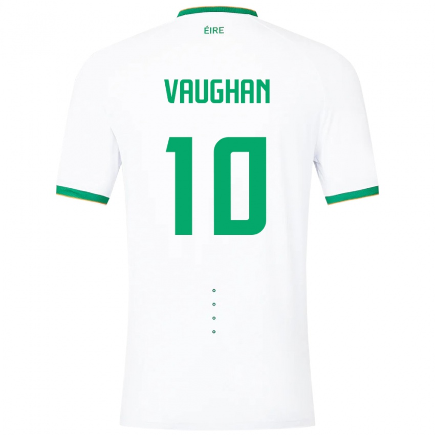 Criança Camisola Irlanda Harry Vaughan #10 Branco Alternativa 24-26 Camisa Brasil