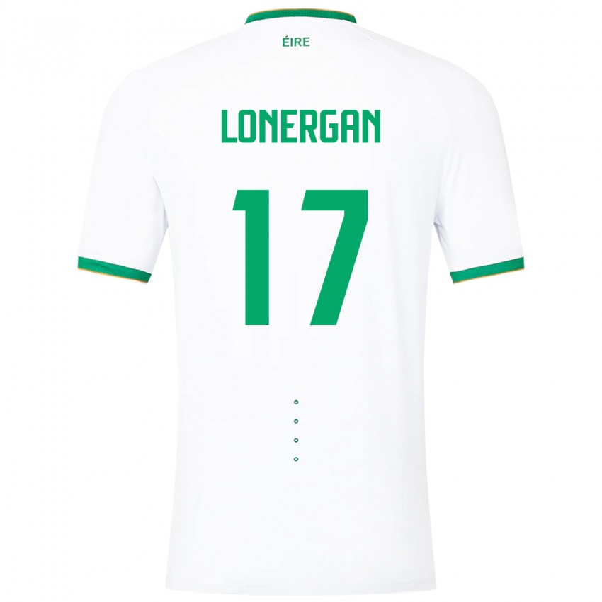 Criança Camisola Irlanda Tom Lonergan #17 Branco Alternativa 24-26 Camisa Brasil