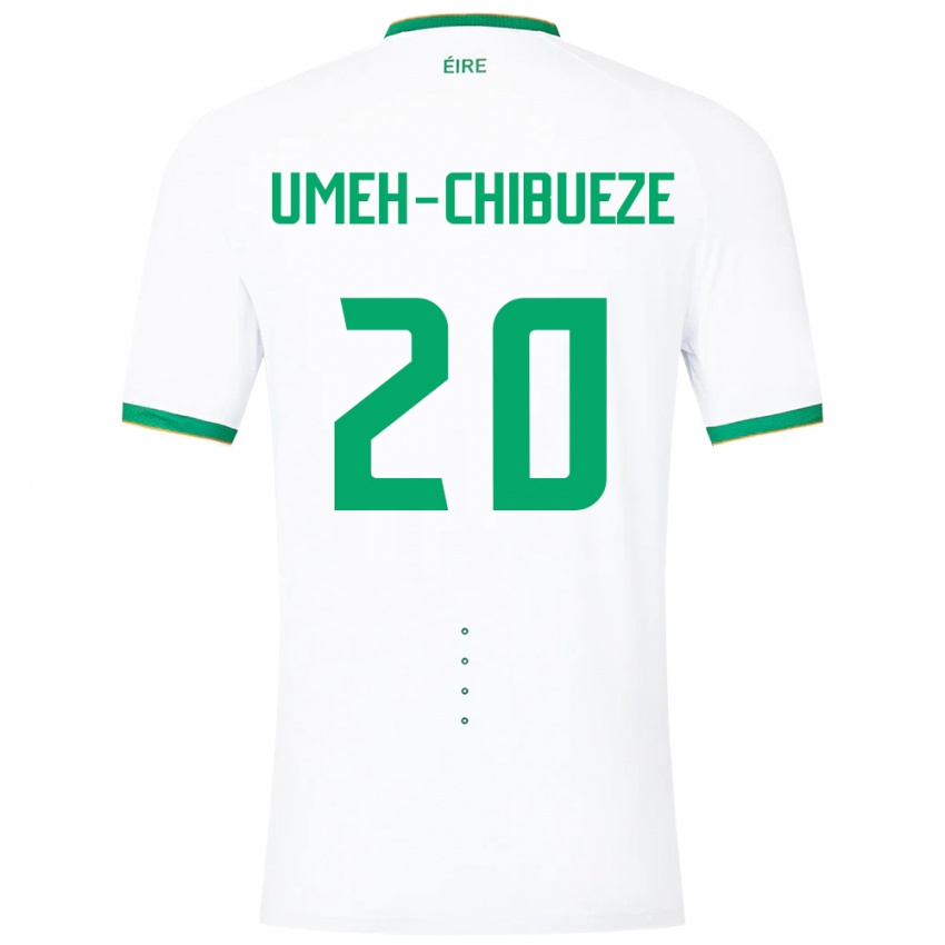 Criança Camisola Irlanda Franco Umeh-Chibueze #20 Branco Alternativa 24-26 Camisa Brasil