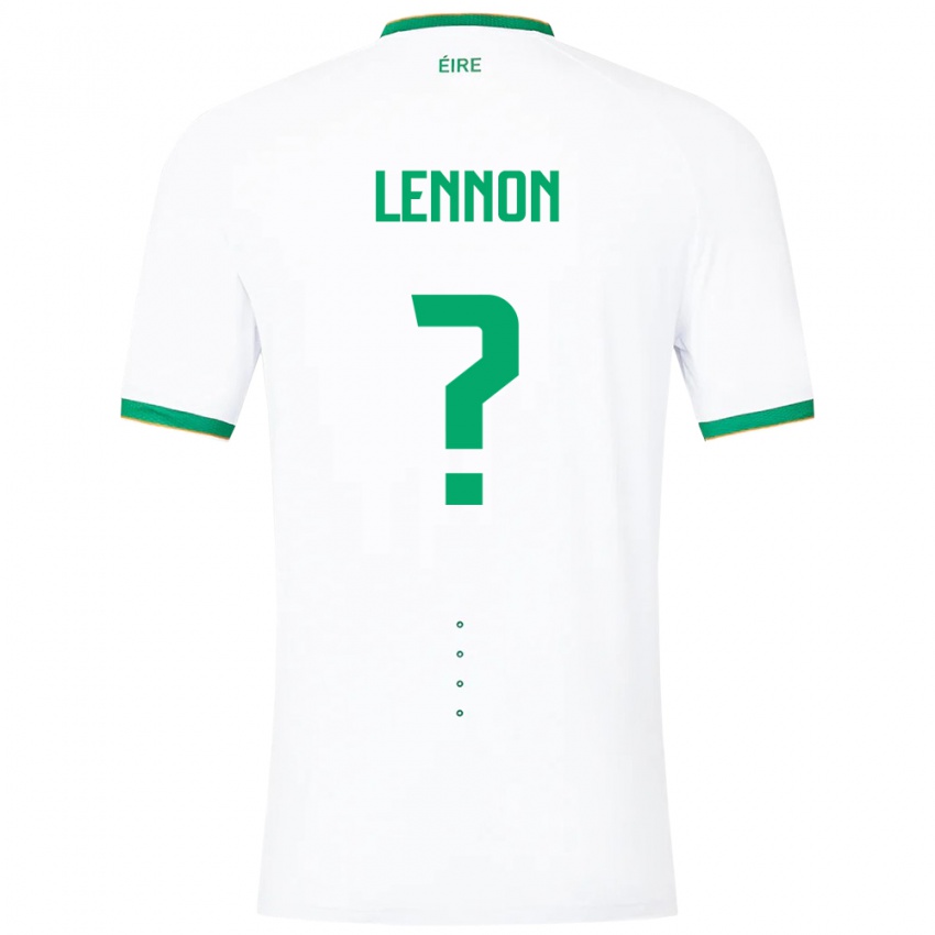 Criança Camisola Irlanda Adam Lennon #0 Branco Alternativa 24-26 Camisa Brasil