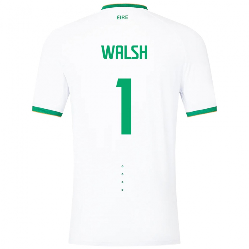 Criança Camisola Irlanda Conor Walsh #1 Branco Alternativa 24-26 Camisa Brasil