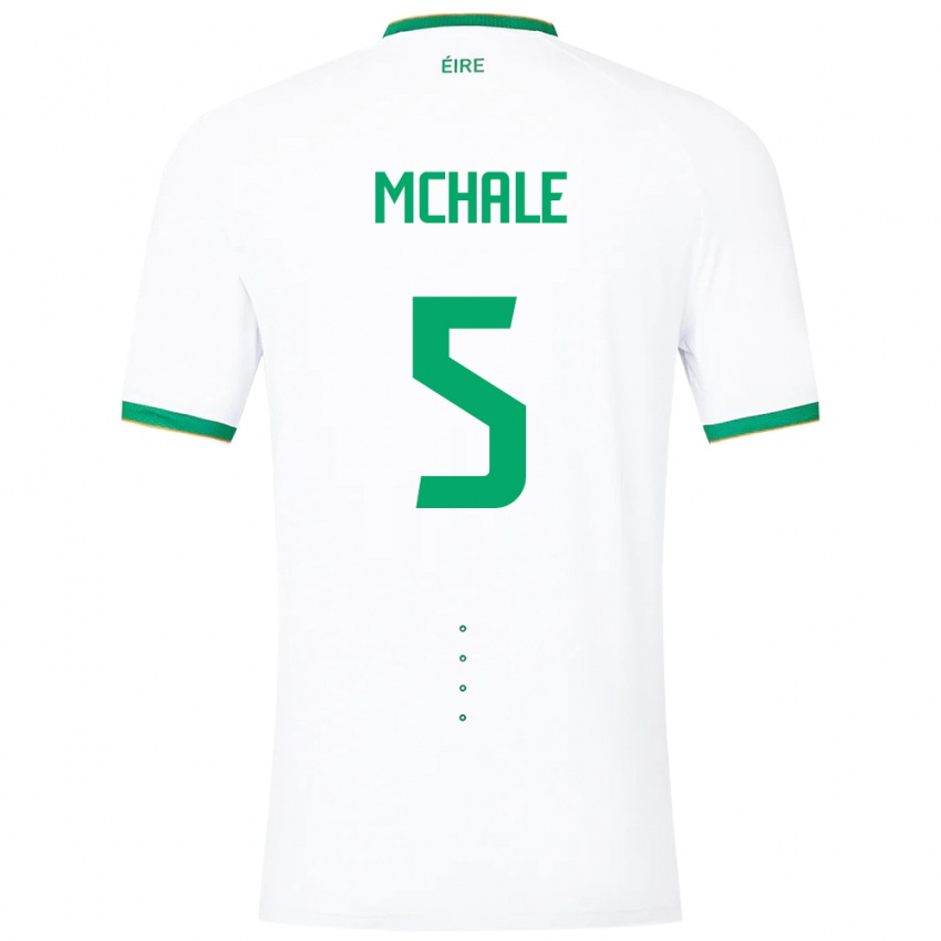 Criança Camisola Irlanda Sean Mchale #5 Branco Alternativa 24-26 Camisa Brasil