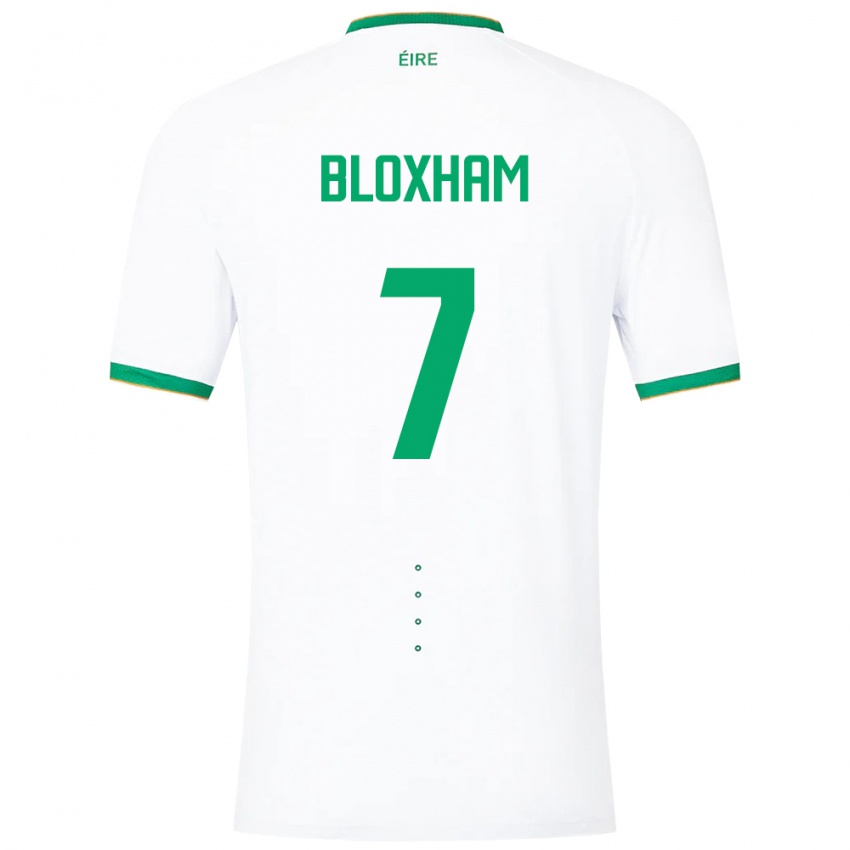 Criança Camisola Irlanda Tom Bloxham #7 Branco Alternativa 24-26 Camisa Brasil