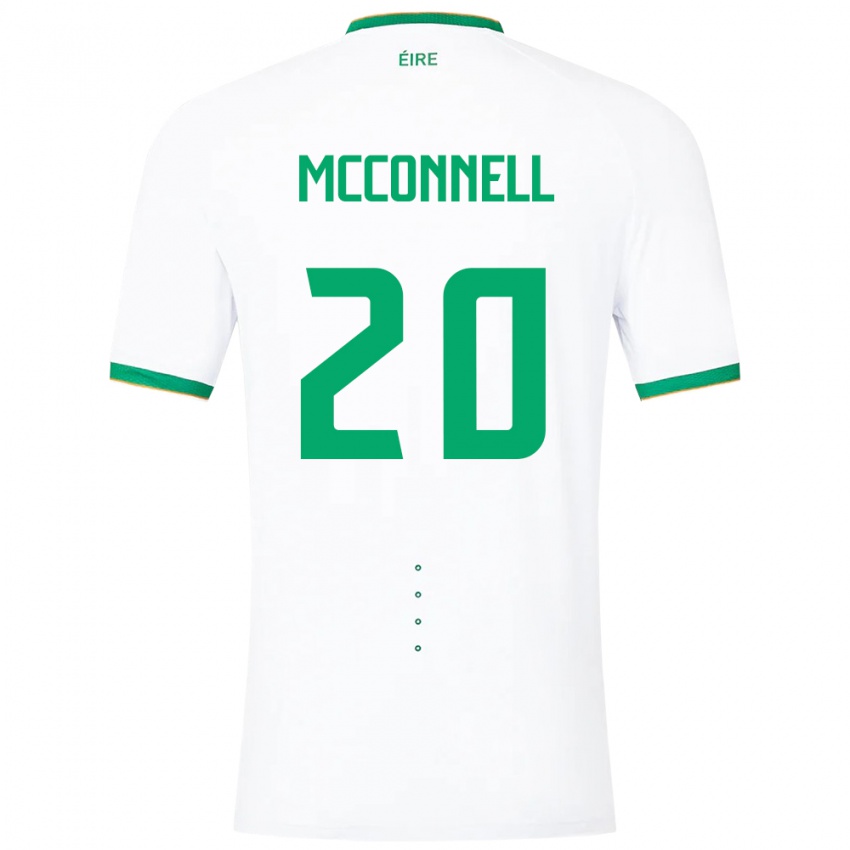 Criança Camisola Irlanda Glenn Mcconnell #20 Branco Alternativa 24-26 Camisa Brasil