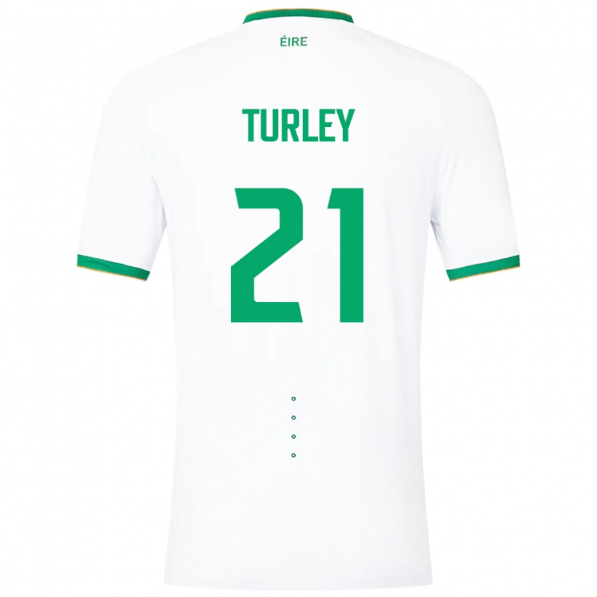 Criança Camisola Irlanda Freddie Turley #21 Branco Alternativa 24-26 Camisa Brasil