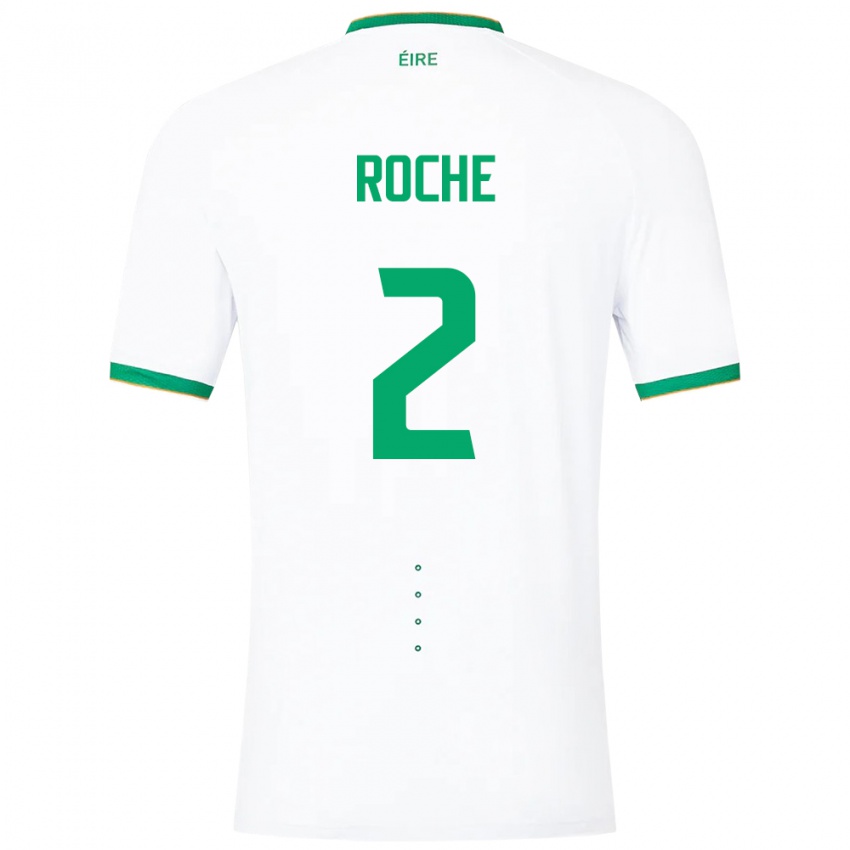 Criança Camisola Irlanda James Roche #2 Branco Alternativa 24-26 Camisa Brasil