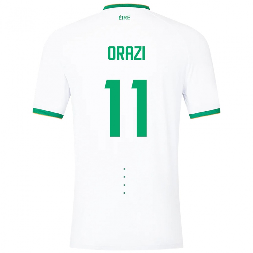 Criança Camisola Irlanda Ike Orazi #11 Branco Alternativa 24-26 Camisa Brasil