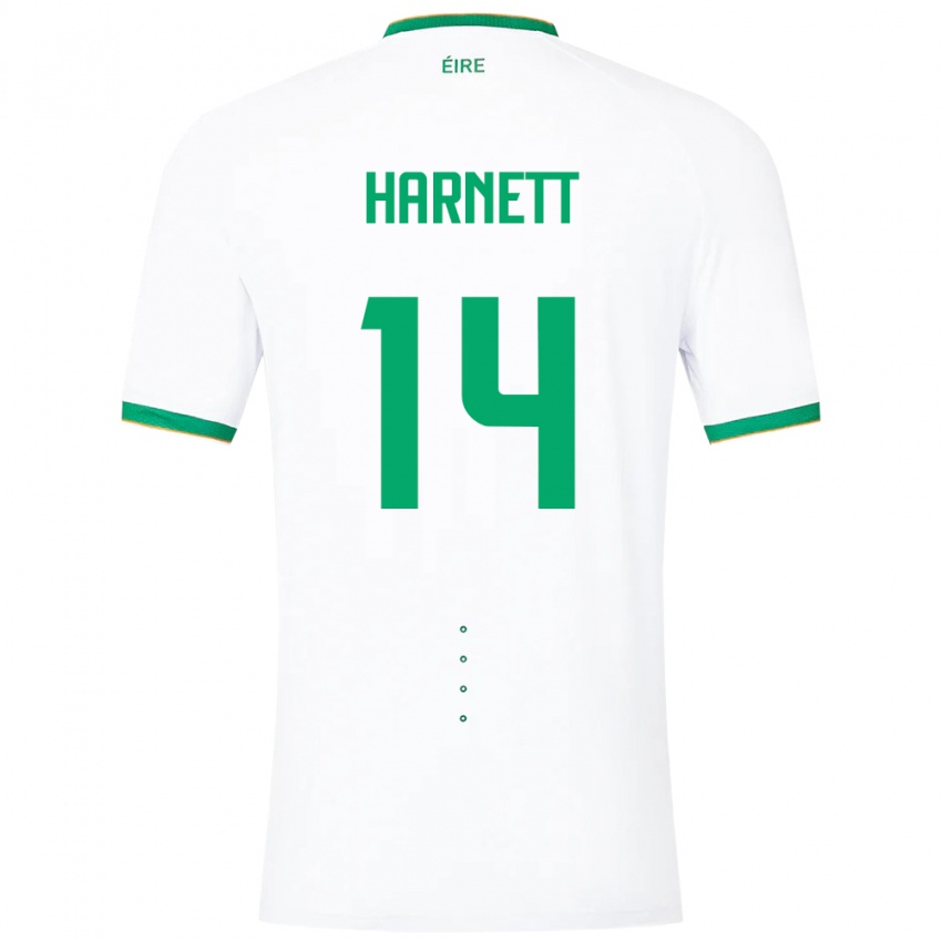 Criança Camisola Irlanda Kaylem Harnett #14 Branco Alternativa 24-26 Camisa Brasil