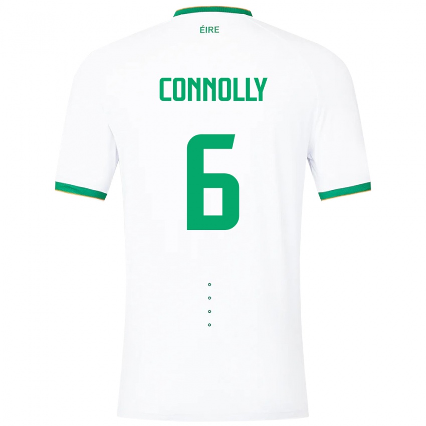 Criança Camisola Irlanda Megan Connolly #6 Branco Alternativa 24-26 Camisa Brasil