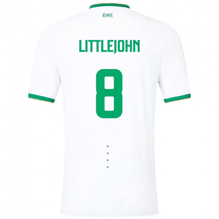 Criança Camisola Irlanda Ruesha Littlejohn #8 Branco Alternativa 24-26 Camisa Brasil