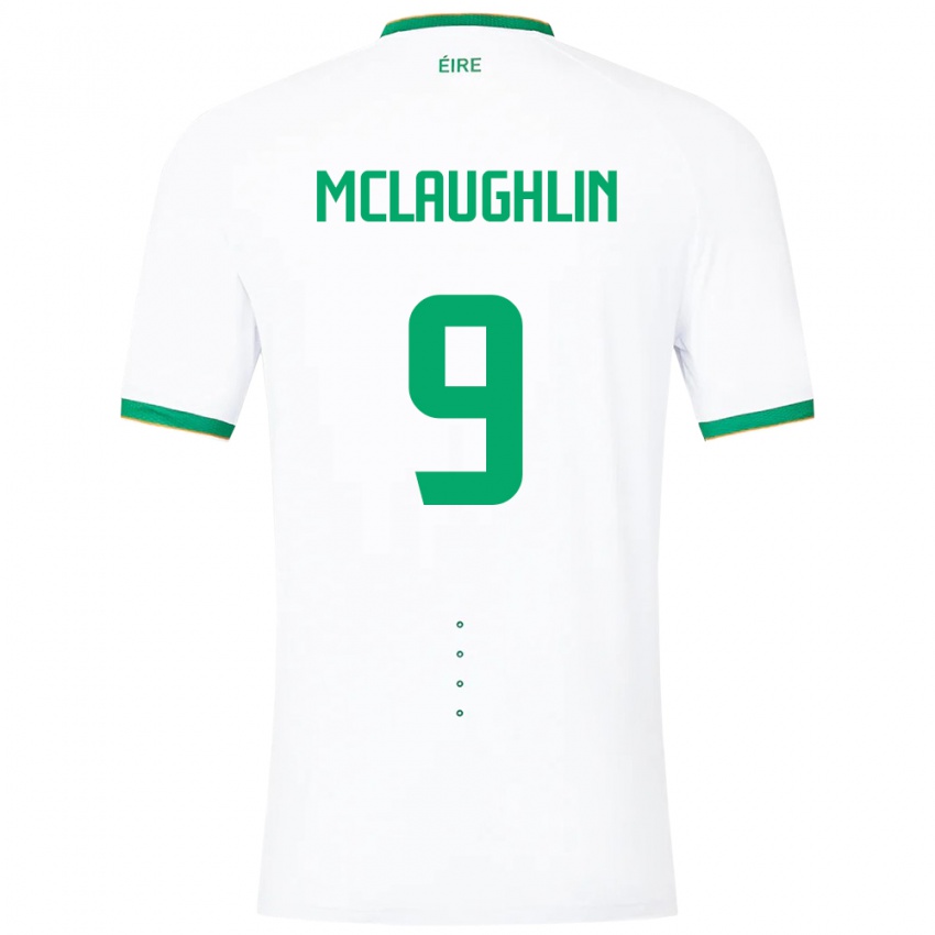 Criança Camisola Irlanda Erin Mclaughlin #9 Branco Alternativa 24-26 Camisa Brasil