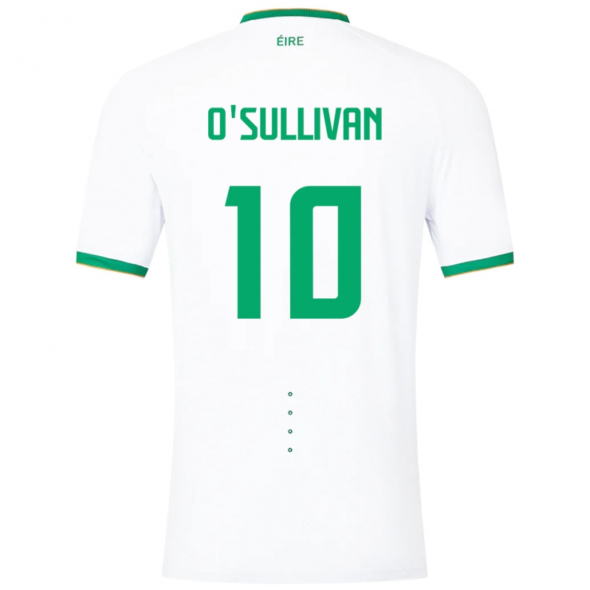 Criança Camisola Irlanda Denise O'sullivan #10 Branco Alternativa 24-26 Camisa Brasil