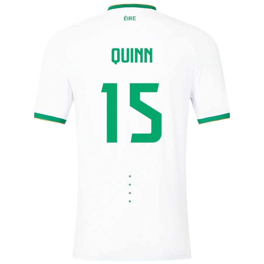 Criança Camisola Irlanda Lucy Quinn #15 Branco Alternativa 24-26 Camisa Brasil