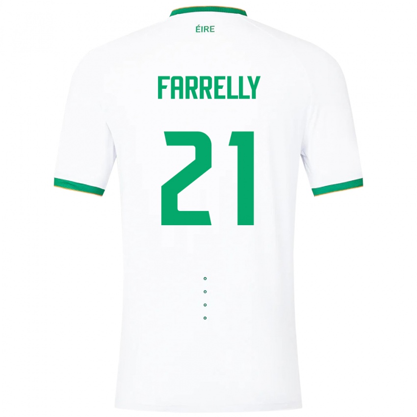 Criança Camisola Irlanda Sinead Farrelly #21 Branco Alternativa 24-26 Camisa Brasil