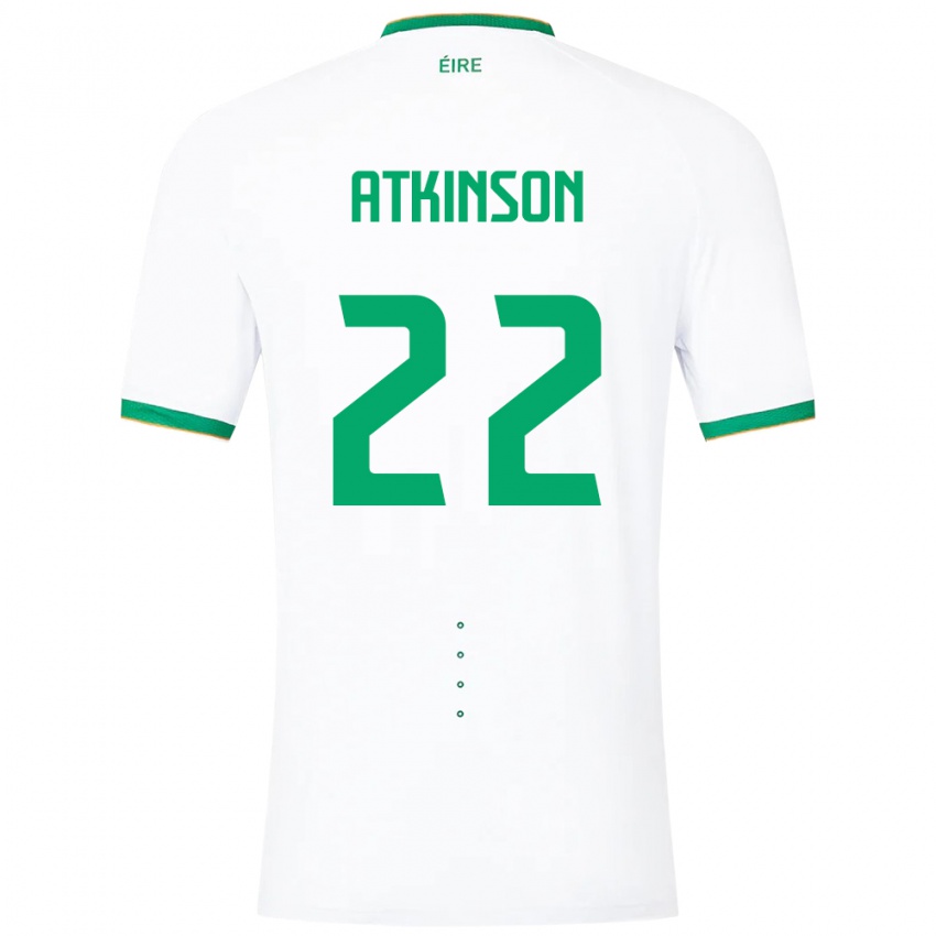 Criança Camisola Irlanda Isibeal Atkinson #22 Branco Alternativa 24-26 Camisa Brasil