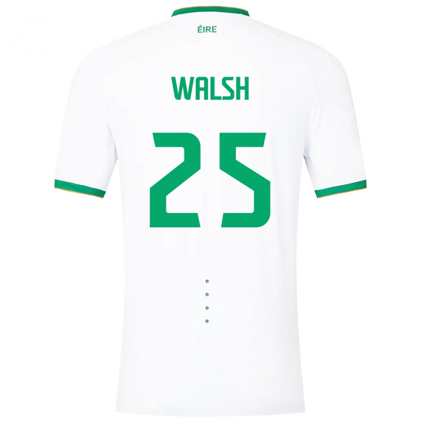 Criança Camisola Irlanda Megan Walsh #25 Branco Alternativa 24-26 Camisa Brasil