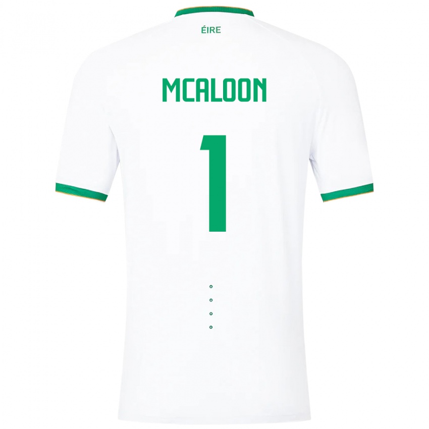 Criança Camisola Irlanda Naoisha Mcaloon #1 Branco Alternativa 24-26 Camisa Brasil