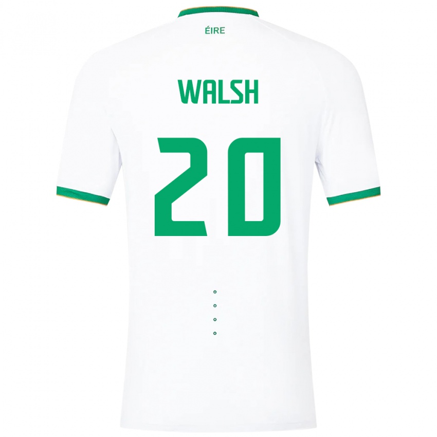 Criança Camisola Irlanda Claire Walsh #20 Branco Alternativa 24-26 Camisa Brasil