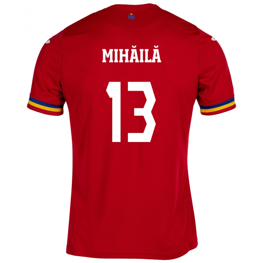 Criança Camisola Romênia Valentin Mihăilă #13 Vermelho Alternativa 24-26 Camisa Brasil