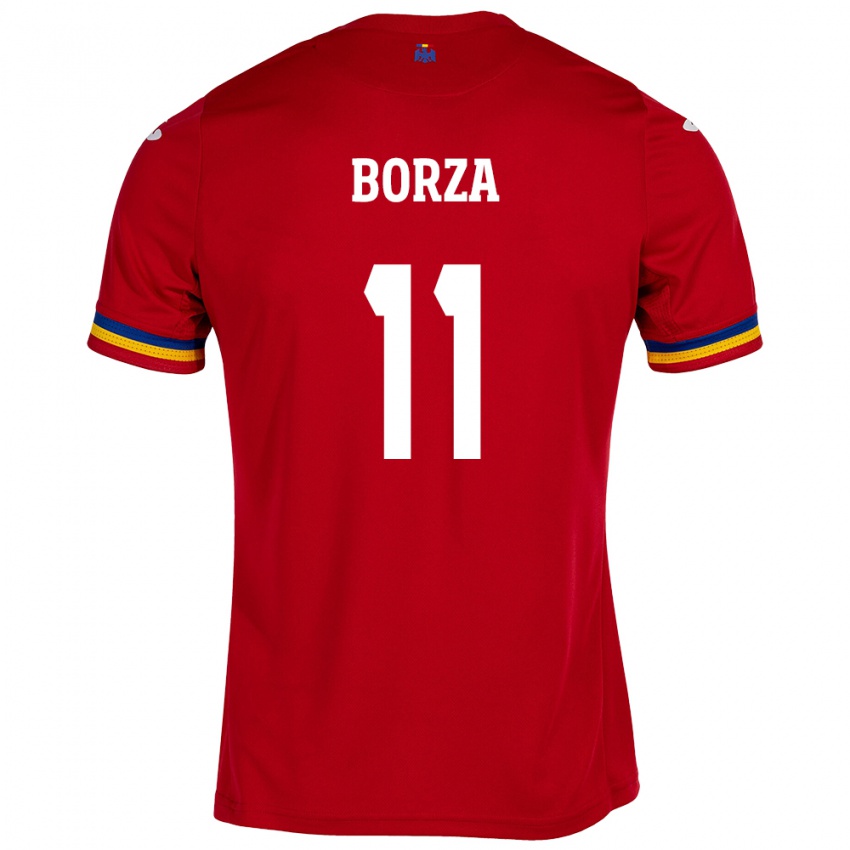 Criança Camisola Romênia Andrei Borza #11 Vermelho Alternativa 24-26 Camisa Brasil