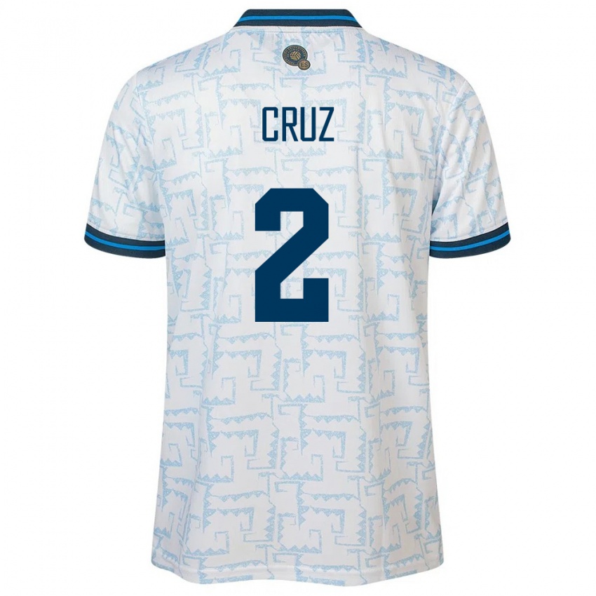 Criança Camisola El Salvador Melvin Cruz #2 Branco Alternativa 24-26 Camisa Brasil