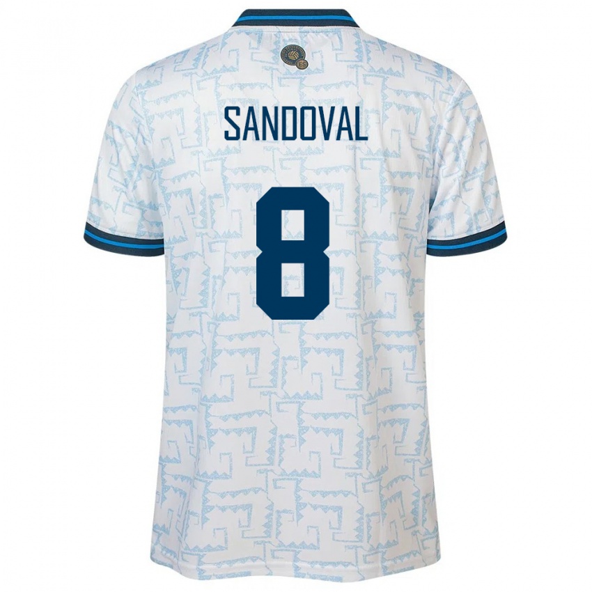 Criança Camisola El Salvador Emerson Sandoval #8 Branco Alternativa 24-26 Camisa Brasil