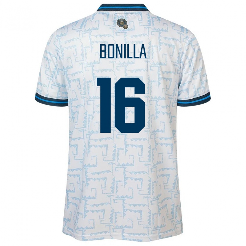 Criança Camisola El Salvador Elmer Bonilla #16 Branco Alternativa 24-26 Camisa Brasil