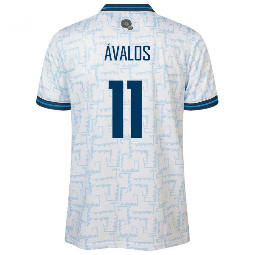 Criança Camisola El Salvador Raúl Ávalos #11 Branco Alternativa 24-26 Camisa Brasil