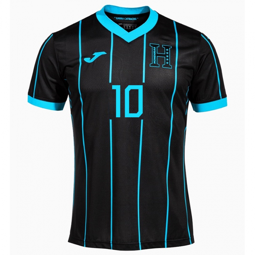 Criança Camisola Honduras Antony García #10 Preto Alternativa 24-26 Camisa Brasil