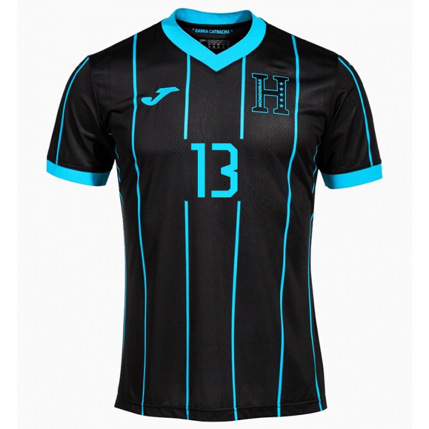 Criança Camisola Honduras Edwin Maldonado #13 Preto Alternativa 24-26 Camisa Brasil