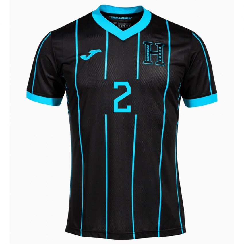 Criança Camisola Honduras Kevin Álvarez #2 Preto Alternativa 24-26 Camisa Brasil