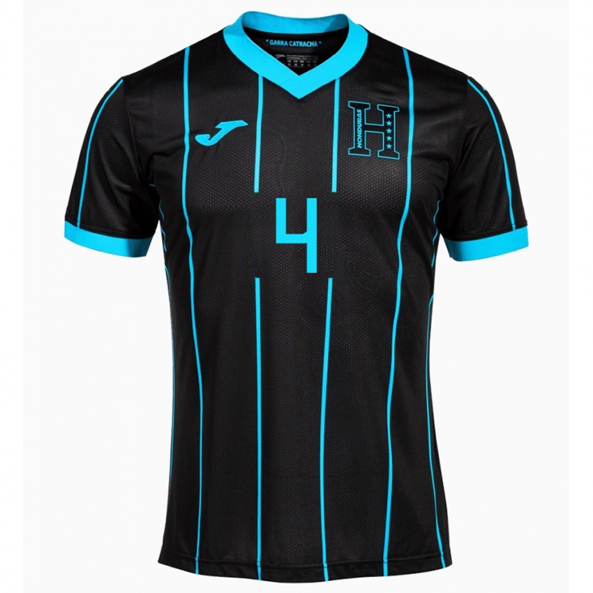 Criança Camisola Honduras Carlos Meléndez #4 Preto Alternativa 24-26 Camisa Brasil