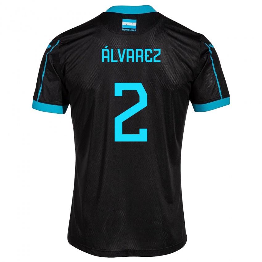 Criança Camisola Honduras Kevin Álvarez #2 Preto Alternativa 24-26 Camisa Brasil