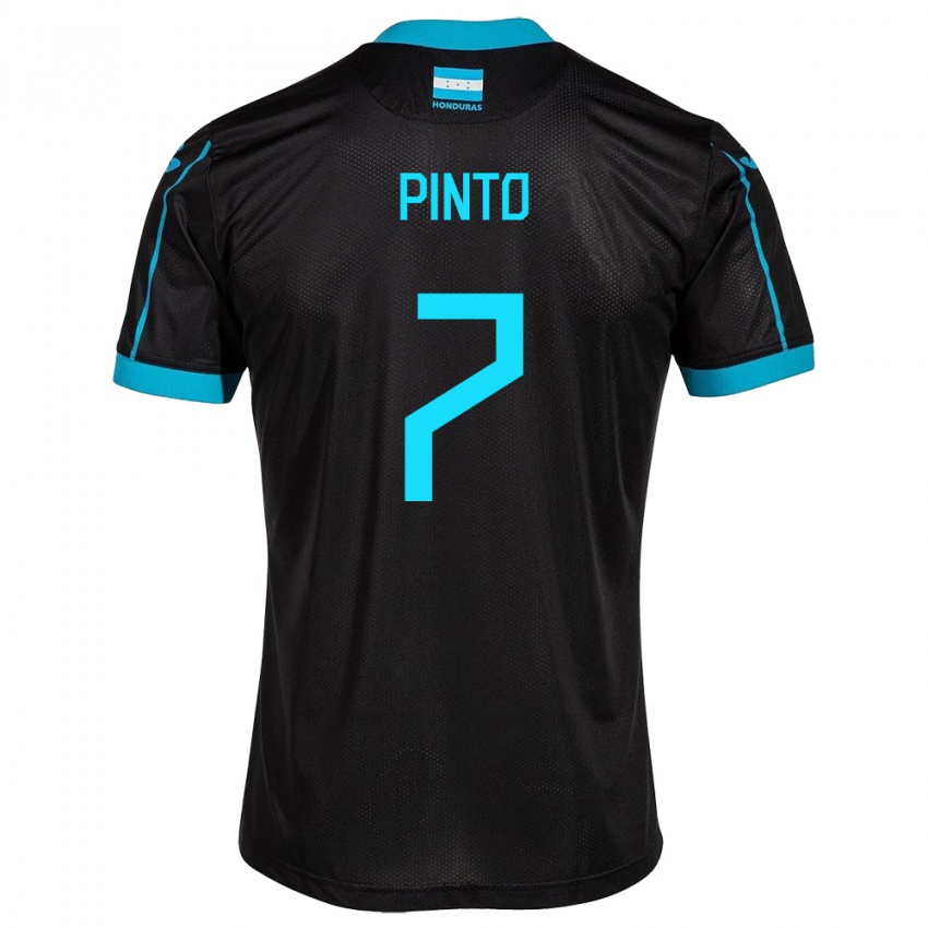 Criança Camisola Honduras José Pinto #7 Preto Alternativa 24-26 Camisa Brasil