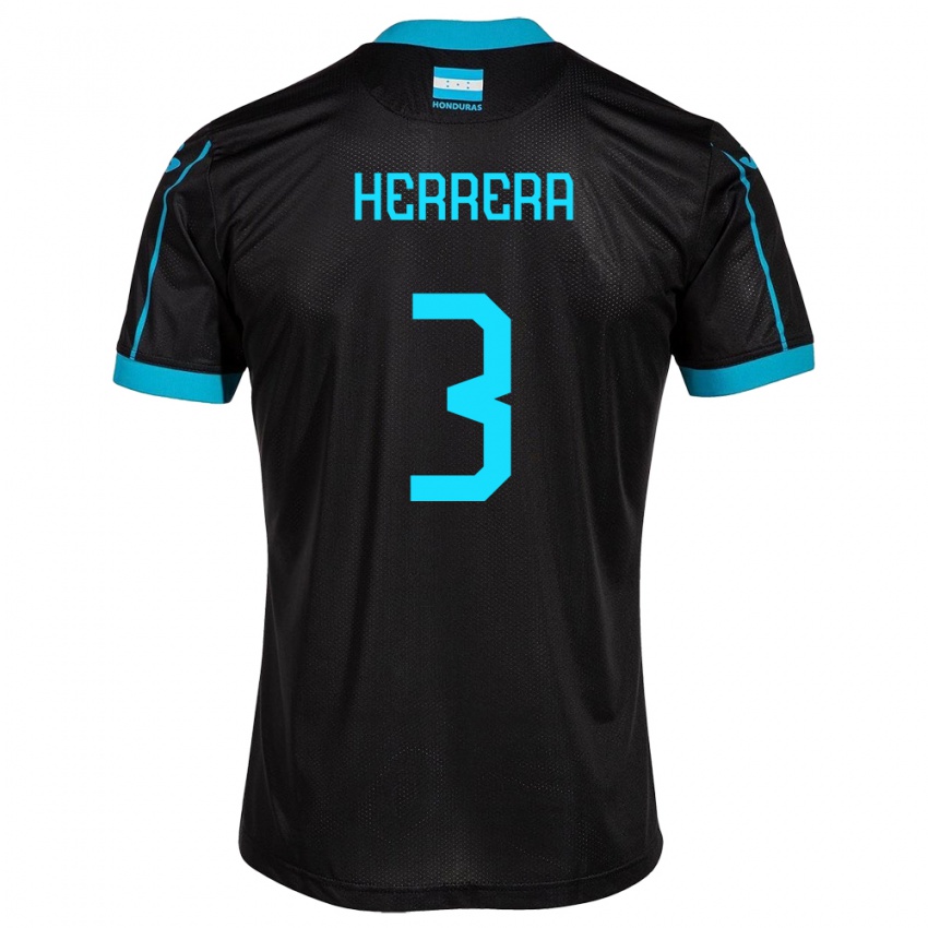 Criança Camisola Honduras David Herrera #3 Preto Alternativa 24-26 Camisa Brasil