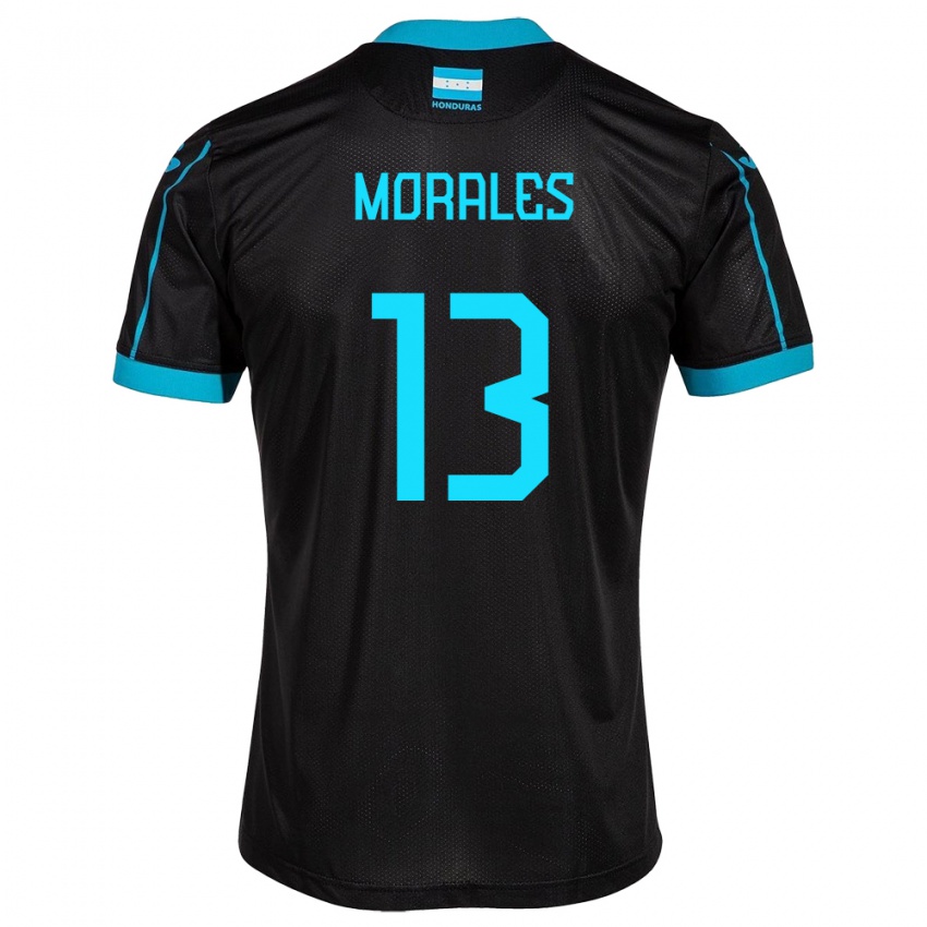 Criança Camisola Honduras Maikol Morales #13 Preto Alternativa 24-26 Camisa Brasil