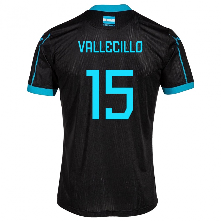 Criança Camisola Honduras Eric Vallecillo #15 Preto Alternativa 24-26 Camisa Brasil