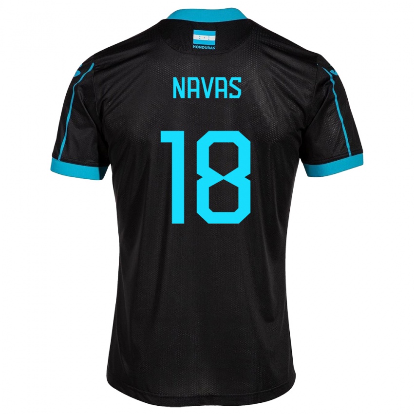 Criança Camisola Honduras Johan Navas #18 Preto Alternativa 24-26 Camisa Brasil