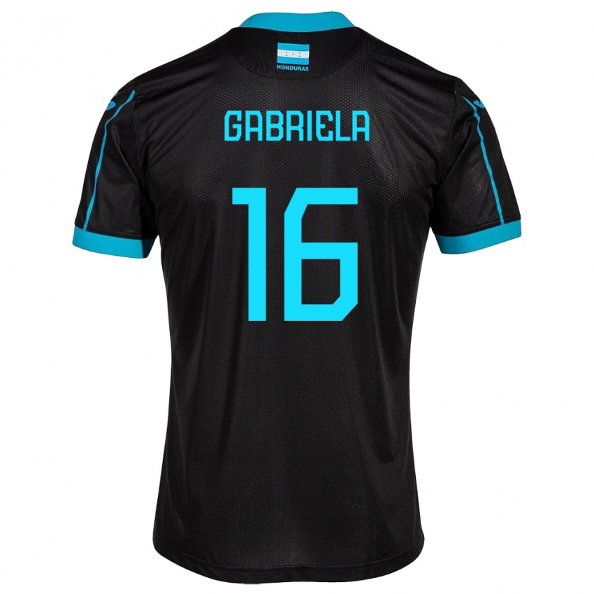 Criança Camisola Honduras Gabriela García #16 Preto Alternativa 24-26 Camisa Brasil