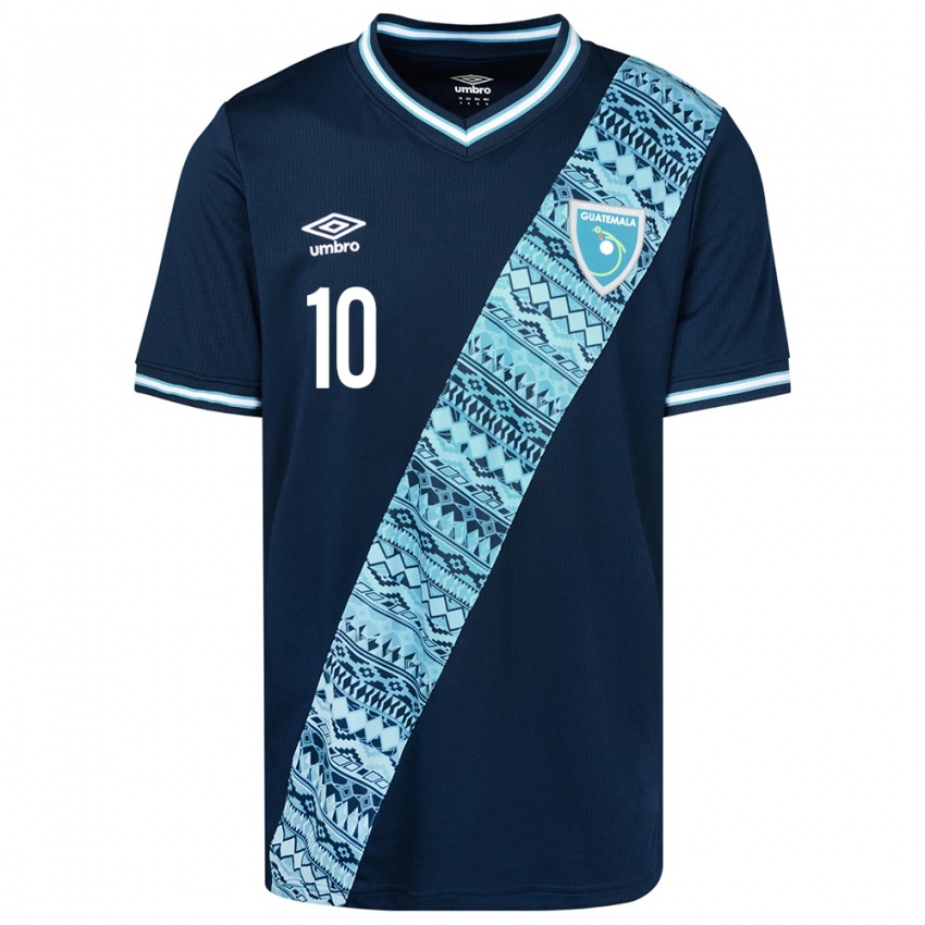 Criança Camisola Guatemala Gabriel García #10 Azul Alternativa 24-26 Camisa Brasil