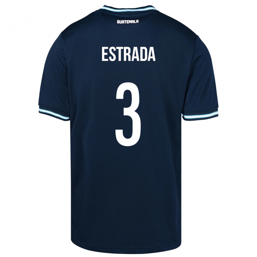 Criança Camisola Guatemala Carlos Estrada #3 Azul Alternativa 24-26 Camisa Brasil